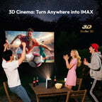 TinyGlow & Co™ BYINTEK P70X Portable Mini Projector with Battery 4K 3D WiFi