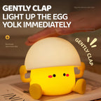 TinyGlow & Co™ Egg Yolk & Mushroom LED Night Light – USB Rechargeable Desktop Lamp