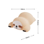 TinyGlow & Co™ Sloth Silicone LED Night Light – Rechargeable Dimmable Animal Lamp