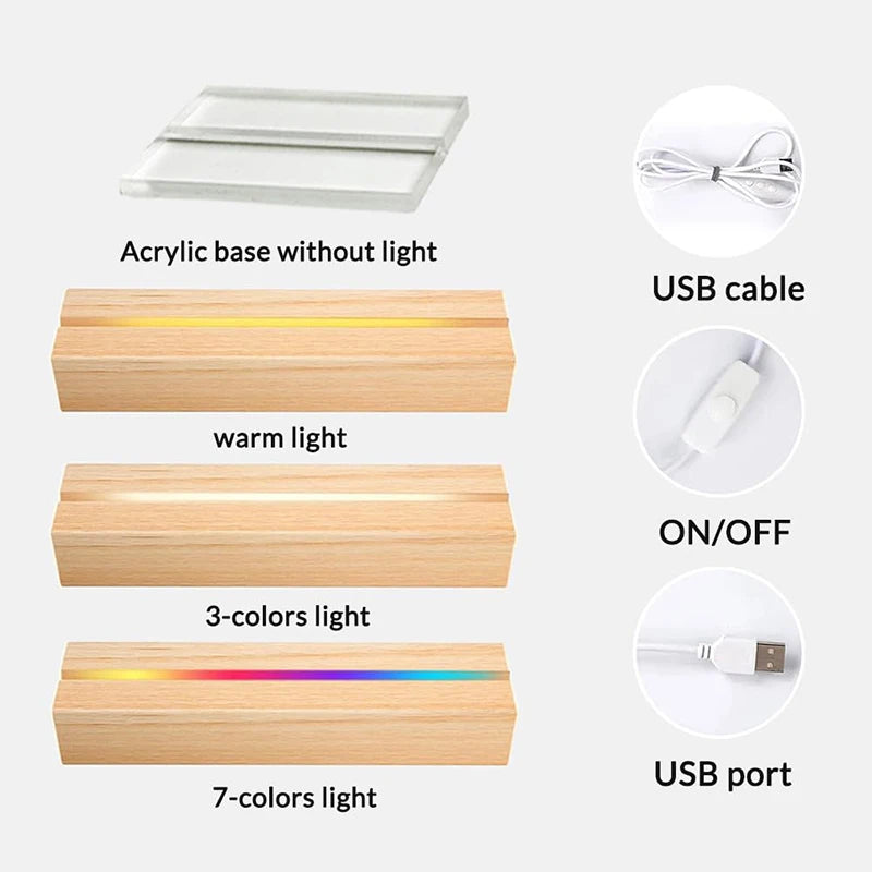 TinyGlow & Co™ Custom Personalized Photo Frame with LED Night Light