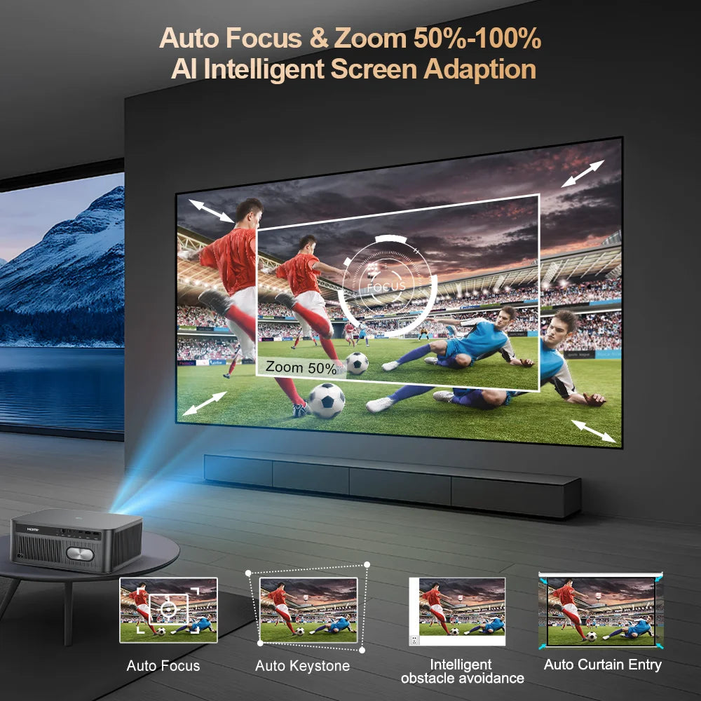 TinyGlow & Co™ ThundeaL TD98 Pro 4K Projector 3000ANSI Android WiFi Home Theater