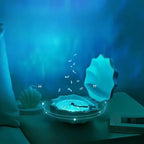 TinyGlow & Co™ Shell Lamp Bluetooth Speaker with Colorful Light Projection & White Noise
