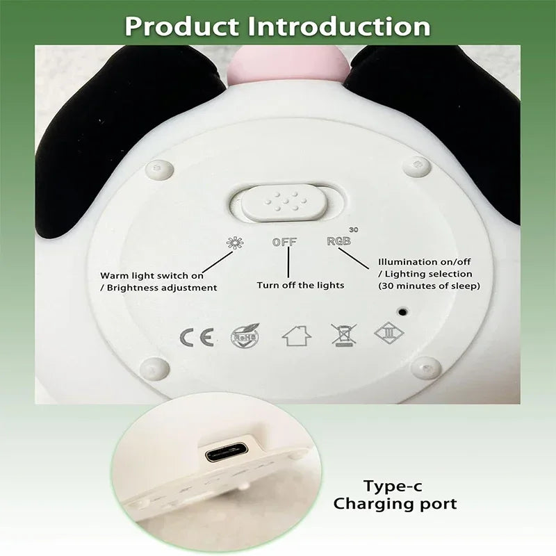 TinyGlow & Co™ Panda Silicone Night Light – Rechargeable LED Ambient Lamp