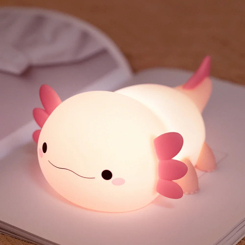 TinyGlow & Co™ Papa Puppy Silicone LED Night Light – Touch Sensor Dog Lamp for Kids