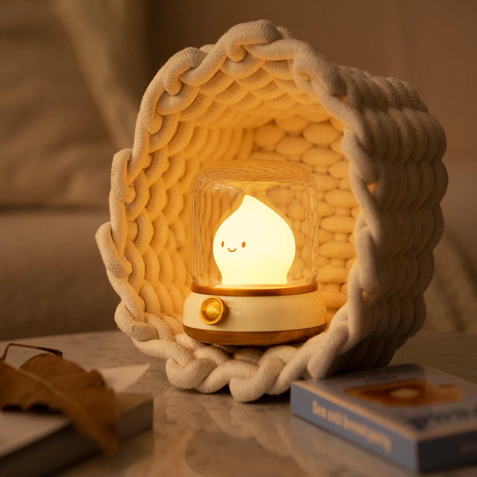 TinyGlow & Co™ LED Flameless Candle Night Light – USB Rechargeable Ambient Lamp