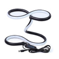 TinyGlow & Co™ Modern Spiral LED Table Lamp – USB Powered RGB Color Changing Desk Light