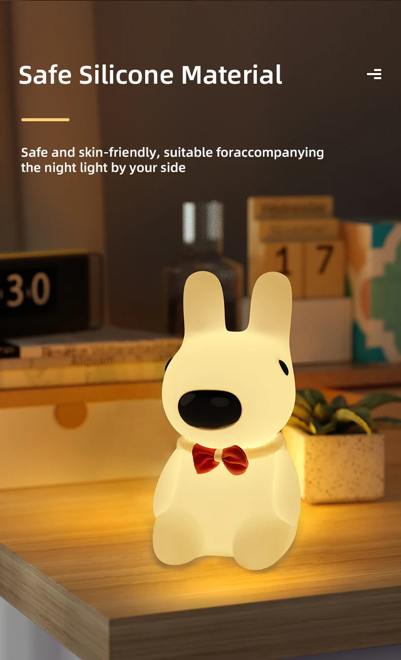 TinyGlow & Co™ Deer Silicone Night Light – RGB Atmosphere Lamp Desktop Decoration