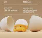 TinyGlow & Co™ Egg Yolk & Mushroom LED Night Light – USB Rechargeable Desktop Lamp