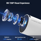 TinyGlow & Co™ MAGCUBIC HY300 PRO 8K Android 14 WiFi6 290ANSI Home Cinema Projector