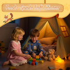 TinyGlow & Co™ Fox Silicone Night Light – Rechargeable Dimmable Timer Touch Lamp
