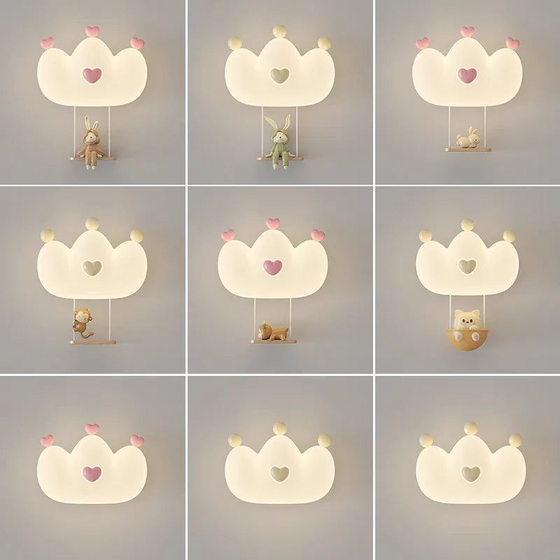 TinyGlow & Co™ Cloud Wall Lamp – Cream Cartoon LED Night Light for Kids
