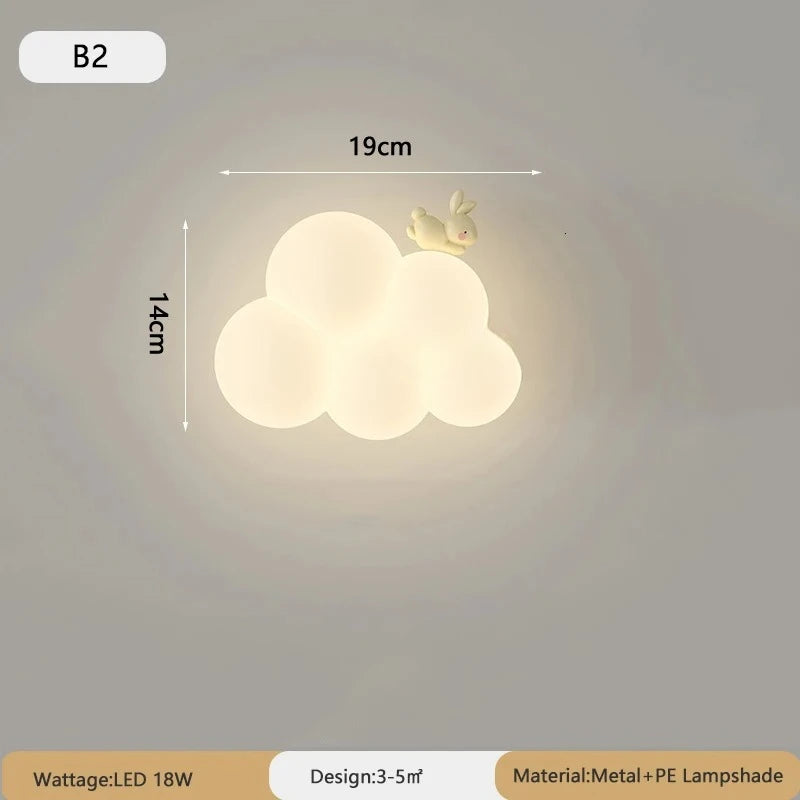 TinyGlow & Co™ Cloud Wall Lamp – Cream Cartoon LED Night Light for Kids