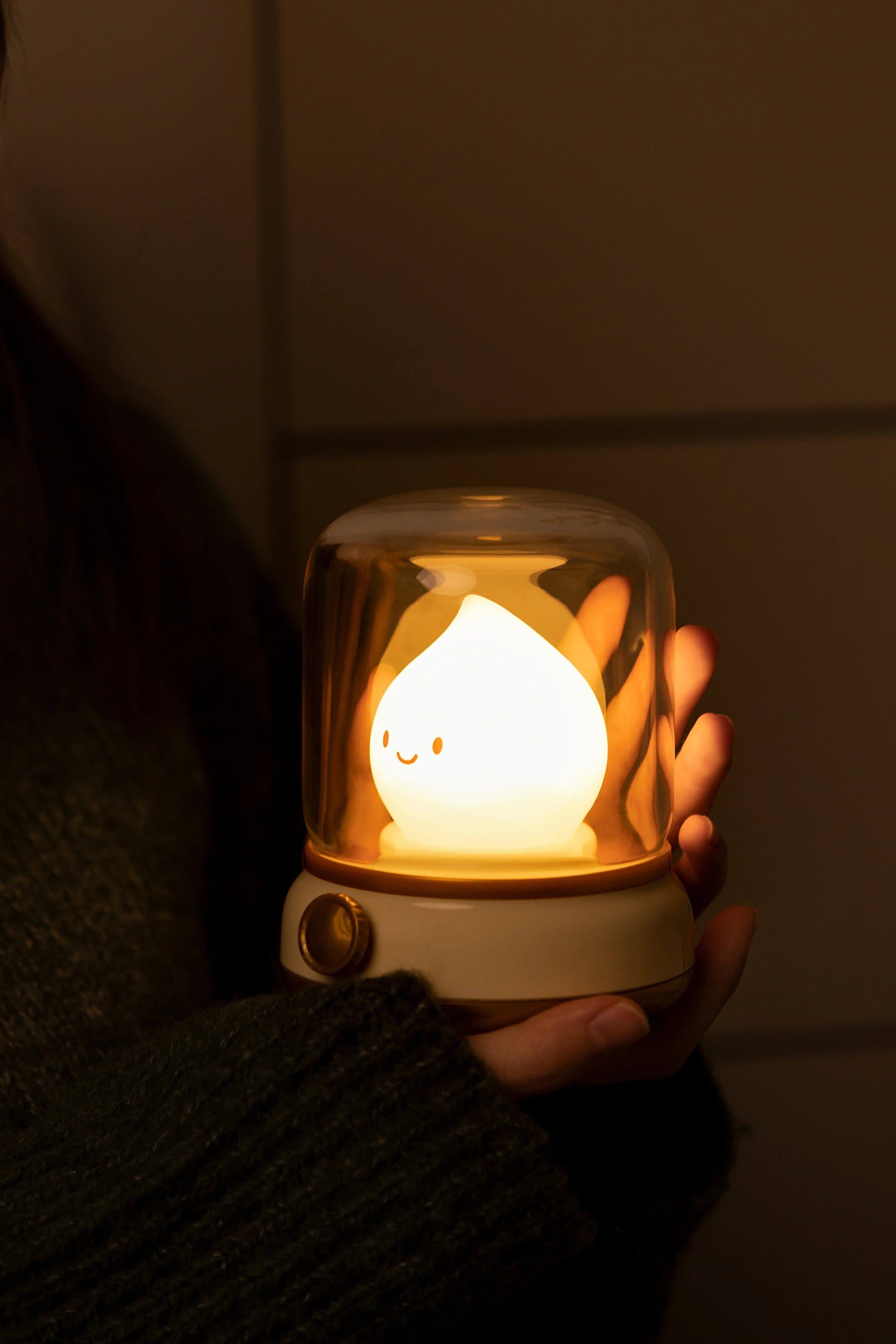 TinyGlow & Co™ LED Flameless Candle Night Light – USB Rechargeable Ambient Lamp