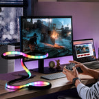 TinyGlow & Co™ Modern Spiral LED Table Lamp – USB Powered RGB Color Changing Desk Light