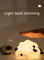 TinyGlow & Co™ Sheep Night Light – Rechargeable LED Lamp for Kids