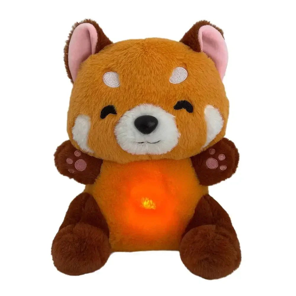 TinyGlow & Co™ Red Panda Breathing Plush Toy with Music & Lights