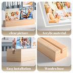 TinyGlow & Co™ Custom Personalized Photo Frame with LED Night Light