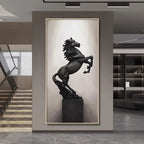 TinyGlow & Co™ Modern Lustre Interior Wall Light - Luxury Horse Painting with Remote Control