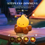 TinyGlow & Co™ Campfire Night Light – White Noise LED Atmosphere Lamp for Kids