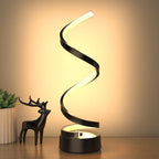 TinyGlow & Co™ Spiral LED Table Lamp – Modern Minimalist Dimmable Adjustable Arm Light