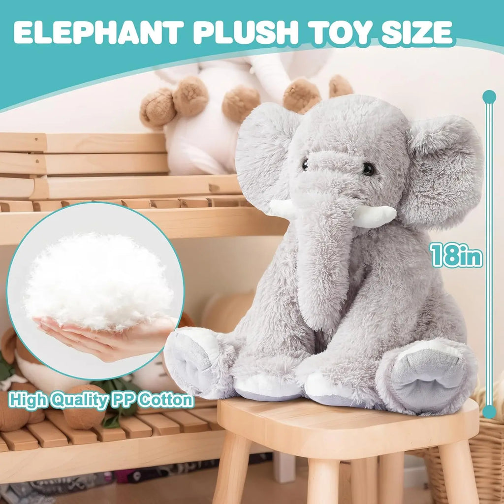 TinyGlow & Co™ Breathing Soothing Capybara & Elephant Plush Sleep Companion