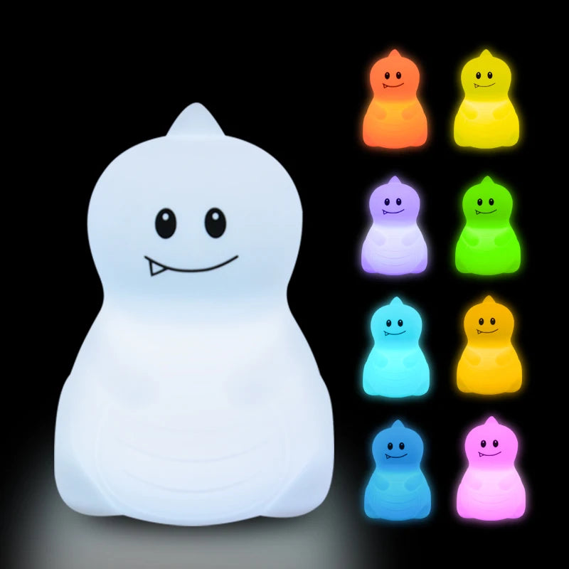 Bear Cat Dog Koala Owl Rabbit LED Night Light Touch Sensor 9 Colors Bedroom Silicone Animal Lamp for Children Kids Baby Gift