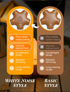 TinyGlow & Co™ Campfire Night Light – White Noise LED Atmosphere Lamp for Kids