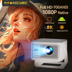 TinyGlow & Co™ MAGCUBIC HY350Max Auto Focus 4K Projector 900ANSI Android 14 WiFi6