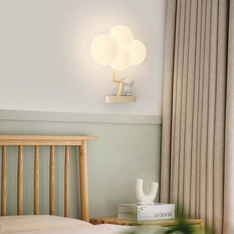 TinyGlow & Co™ Cloud Wall Lamp – Cream Cartoon LED Night Light for Kids