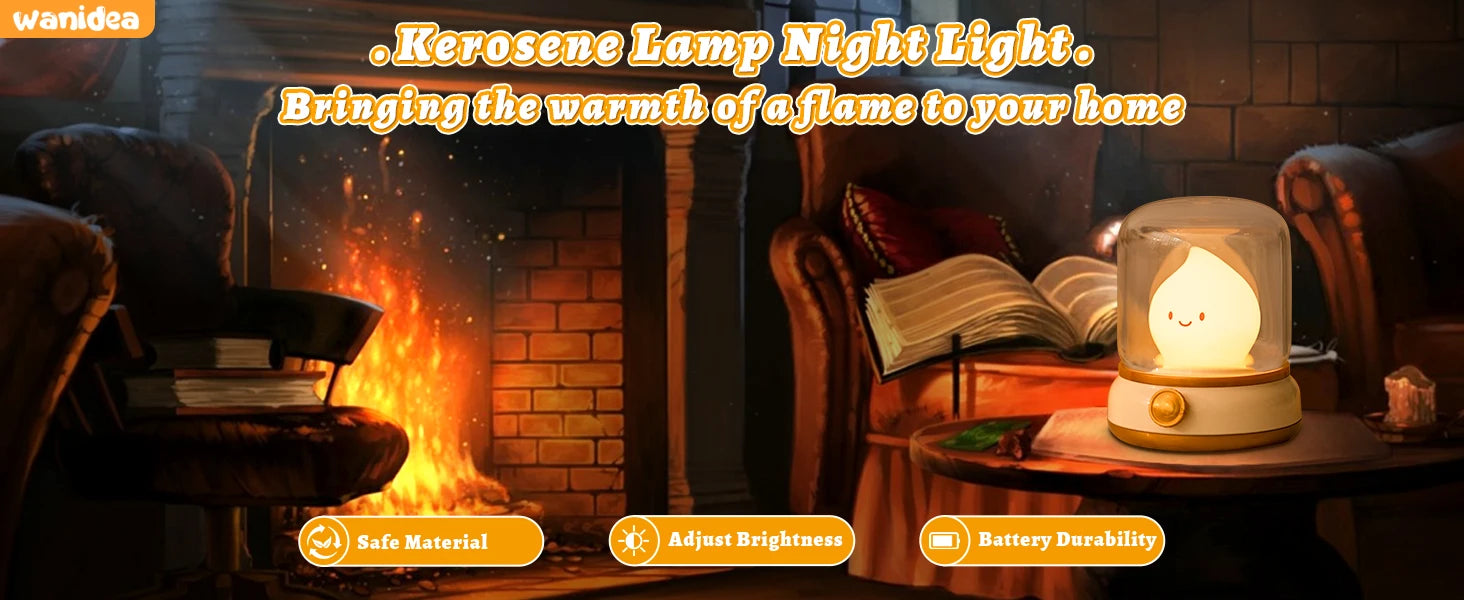 TinyGlow & Co™ LED Flameless Candle Night Light – USB Rechargeable Ambient Lamp