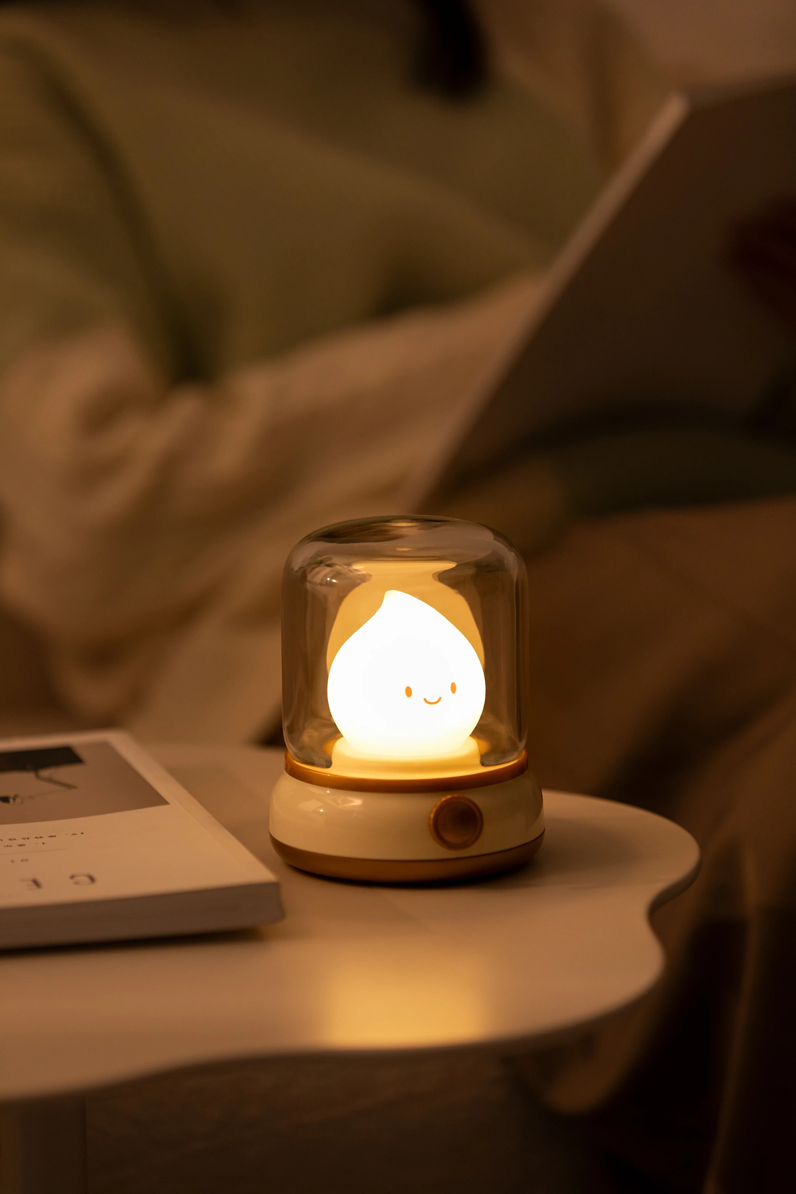 TinyGlow & Co™ LED Flameless Candle Night Light – USB Rechargeable Ambient Lamp