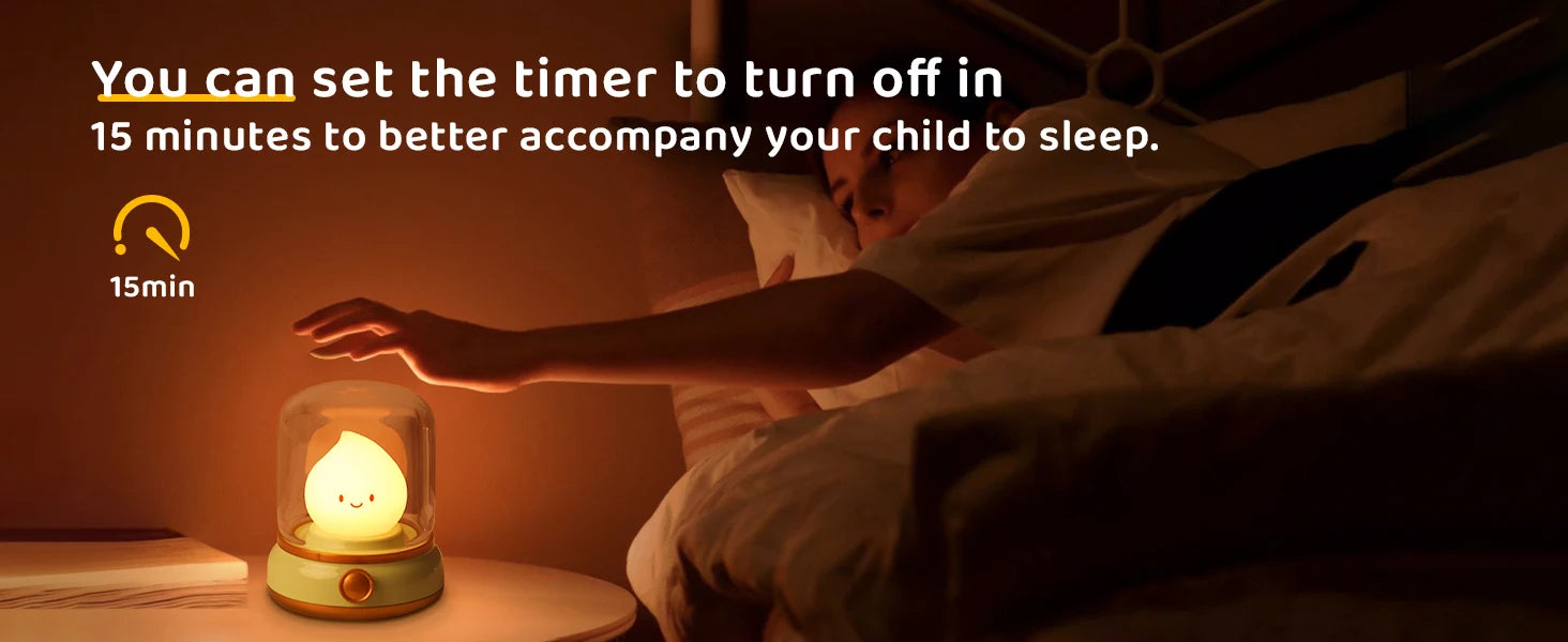 TinyGlow & Co™ LED Flameless Candle Night Light – USB Rechargeable Ambient Lamp