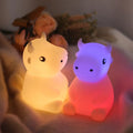 TinyGlow & Co™ Cow Silicone LED Night Light – USB Rechargeable Bitable Creative Lamp
