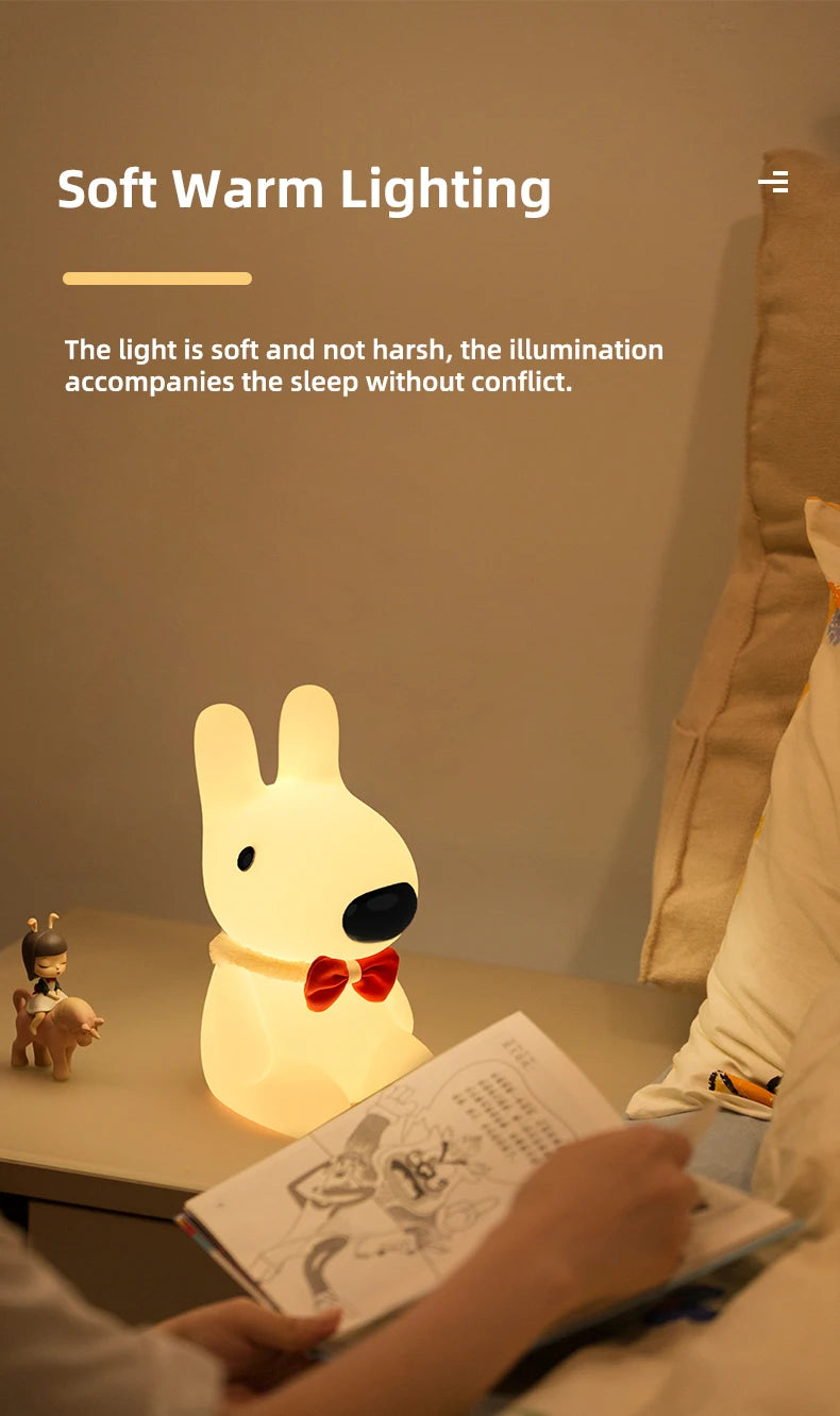 TinyGlow & Co™ Deer Silicone Night Light – RGB Atmosphere Lamp Desktop Decoration