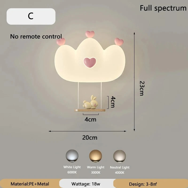 TinyGlow & Co™ Cloud Wall Lamp – Cream Cartoon LED Night Light for Kids