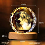 TinyGlow & Co™ Personalized Heart Crystal Photo Gift - Custom Laser Engraved Keepsake