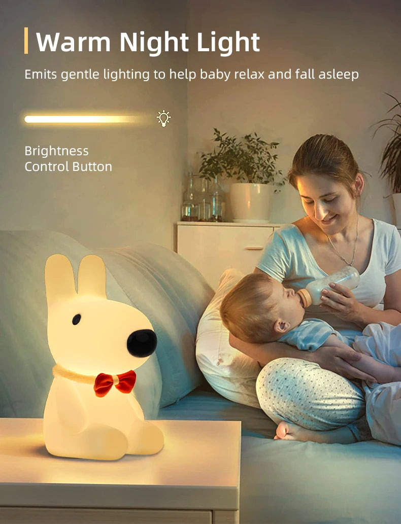 TinyGlow & Co™ Deer Silicone Night Light – RGB Atmosphere Lamp Desktop Decoration