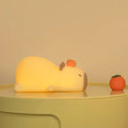 TinyGlow & Co™ Capybara Silicone Night Light – USB Rechargeable LED Cartoon Lamp