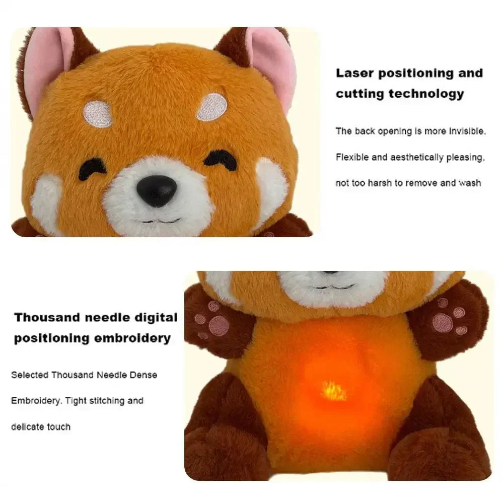 TinyGlow & Co™ Red Panda Breathing Plush Toy with Music & Lights