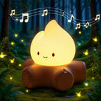 TinyGlow & Co™ Campfire Night Light – White Noise LED Atmosphere Lamp for Kids