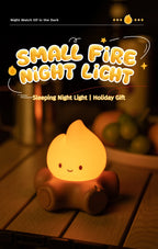 TinyGlow & Co™ Campfire Night Light – White Noise LED Atmosphere Lamp for Kids