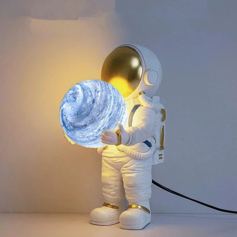 Nordic Bedroom Desk Lamp Cartoon Boy's Room Creative Astronaut Wall Lamp Ornaments Bedside Light for Study Foyer