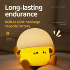 TinyGlow & Co™ Egg Yolk & Mushroom LED Night Light – USB Rechargeable Desktop Lamp