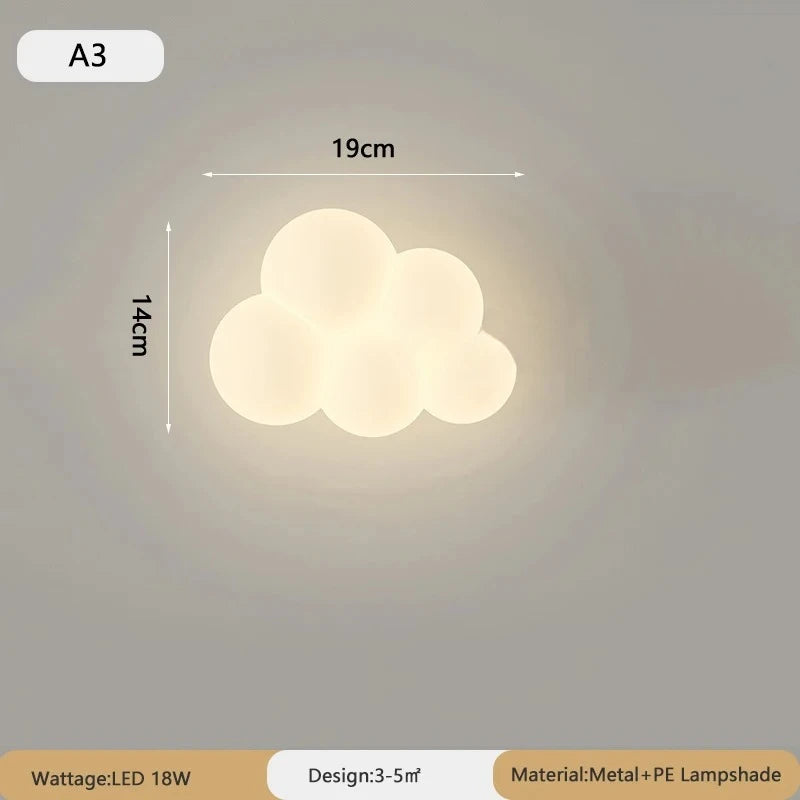 TinyGlow & Co™ Cloud Wall Lamp – Cream Cartoon LED Night Light for Kids