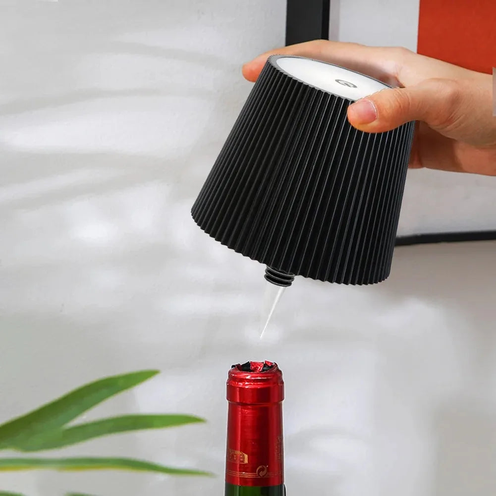 TinyGlow & Co™ Wireless Bottle Table Lamp - Touch Control 3-Color Dimmable Night Light