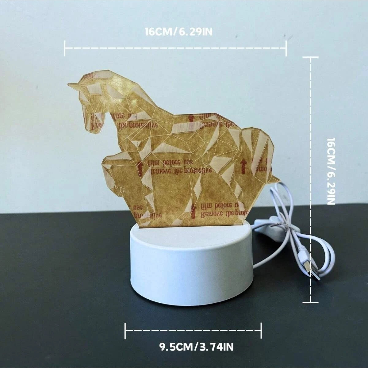 TinyGlow & Co™ 3D Horse Night Light - Creative Desktop & Bedroom Atmosphere Lamp