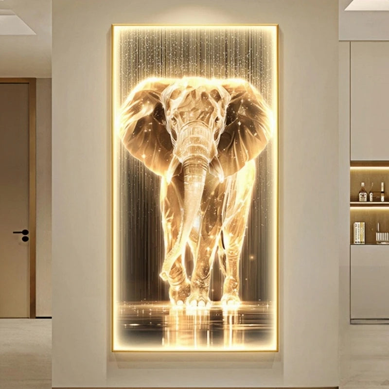 TinyGlow & Co™ Luxury LED Wall Lamps - Horse Painting with Black Border for Corridor & Living Room