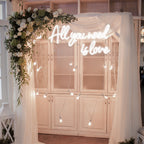 TinyGlow & Co™ All You Need is Love LED Neon Sign - Custom Wall Art Light for Bedroom & Wedding