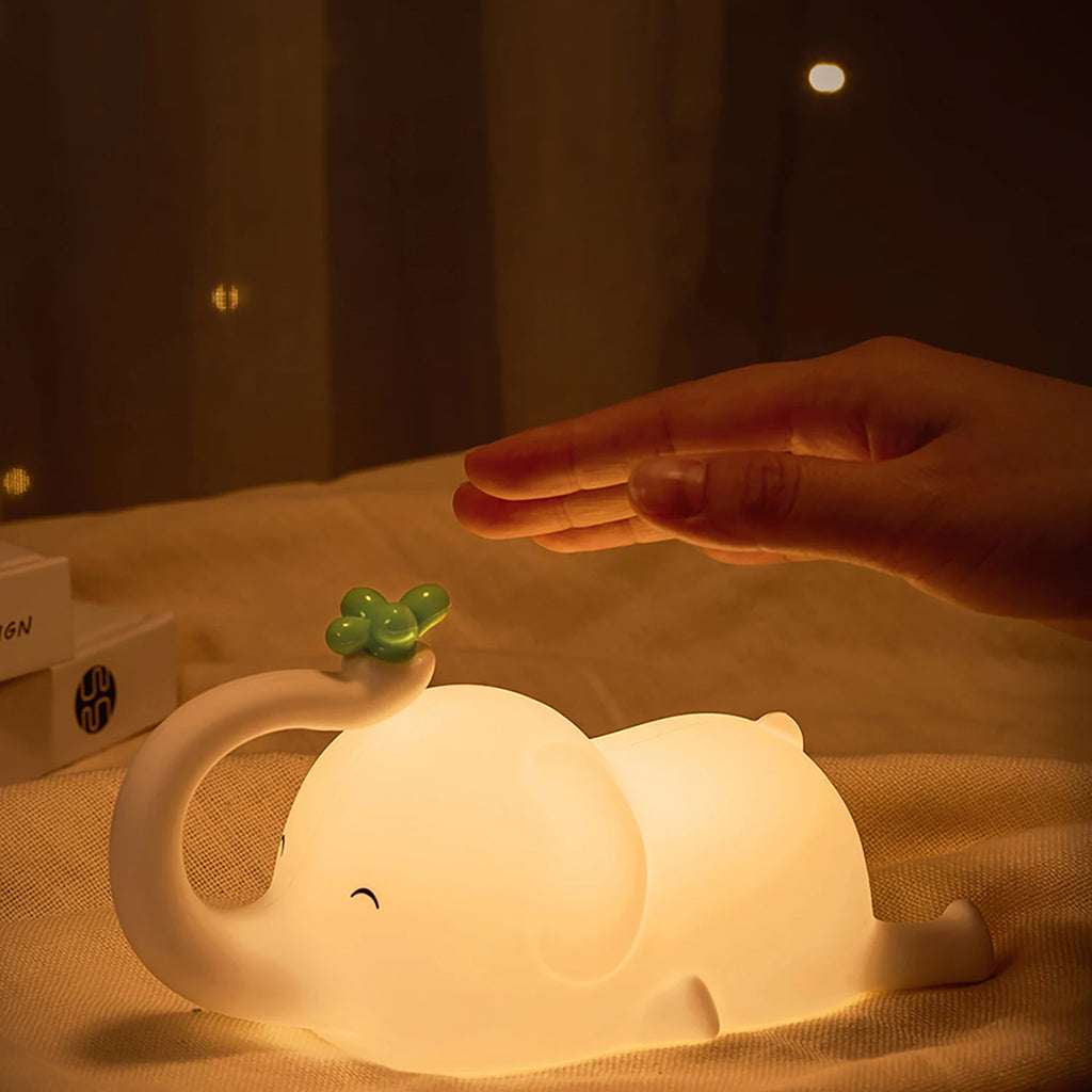 TinyGlow & Co™ Sheep Silicone Night Light – Rechargeable Timing Dimming LED Lamp
