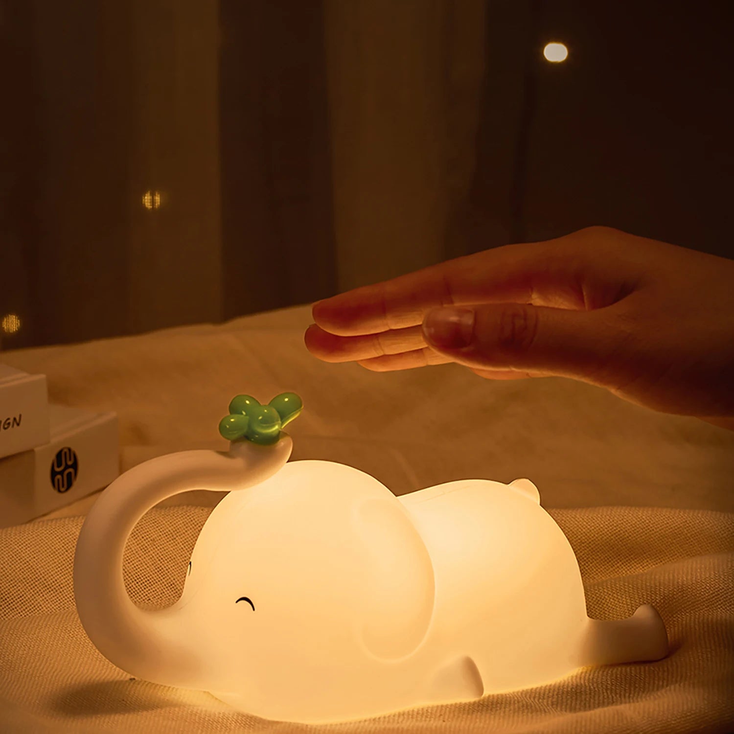 TinyGlow & Co™ Sheep Silicone Night Light – Rechargeable Timing Dimming LED Lamp